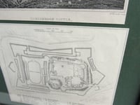 Image 7 of Antique Carisbrooke Castle Engraving Print Duo in Vintage Frame, Isle of Wight Scenery
