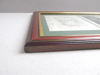 Image 16 of Antique Carisbrooke Castle Engraving Print Duo in Vintage Frame, Isle of Wight Scenery