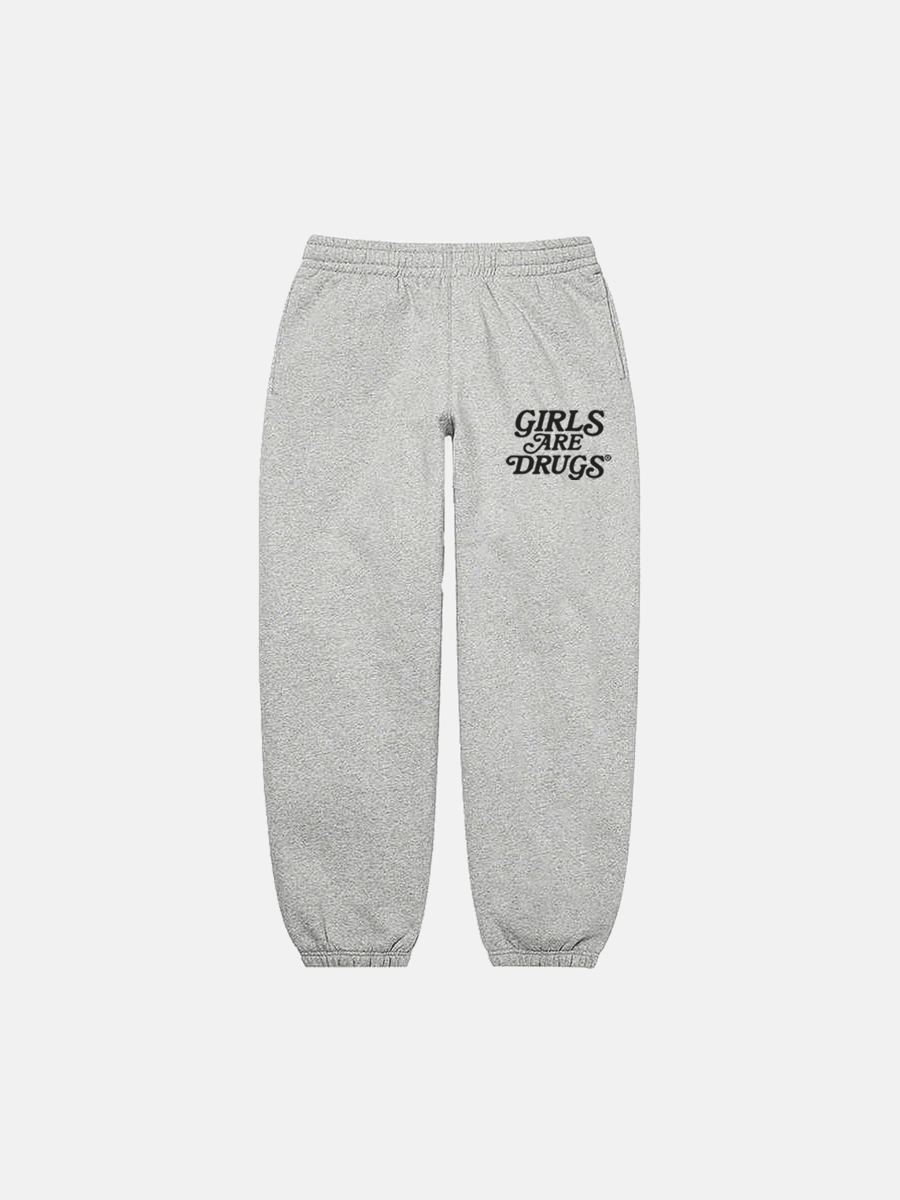 Image of GIRLS ARE DRUGS® JOGGERS - GREY / BLACK