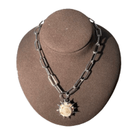 Spiral Shell On 22 Inch Stainless Steel Paperclip Chain