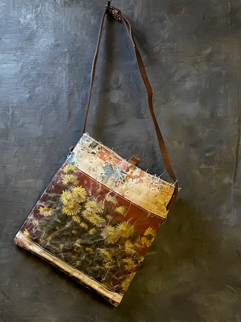 Image of one of a kind painting bag - blooms no. 12
