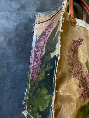 Image of one of a kind painting bag - lilac