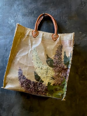 Image of one of a kind painting bag - lilac