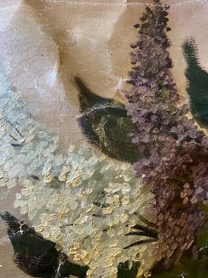 Image of one of a kind painting bag - lilac