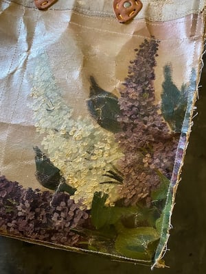 Image of one of a kind painting bag - lilac