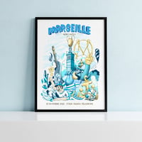 AFFICHE OM - NEWCASTLE - Petit format
