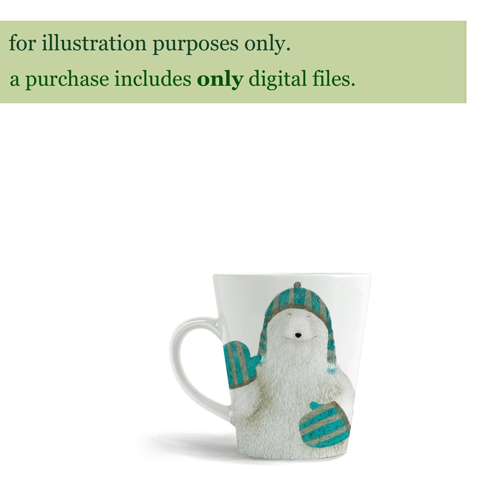 Image of Polar Bear Christmas Clip Art PNG