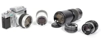 Image 1 of Topcon SUPER D + 58mm F1.4 + 90mm F3.5 + 300mm F5.6 + 135mm F3.5 lenses + MORE