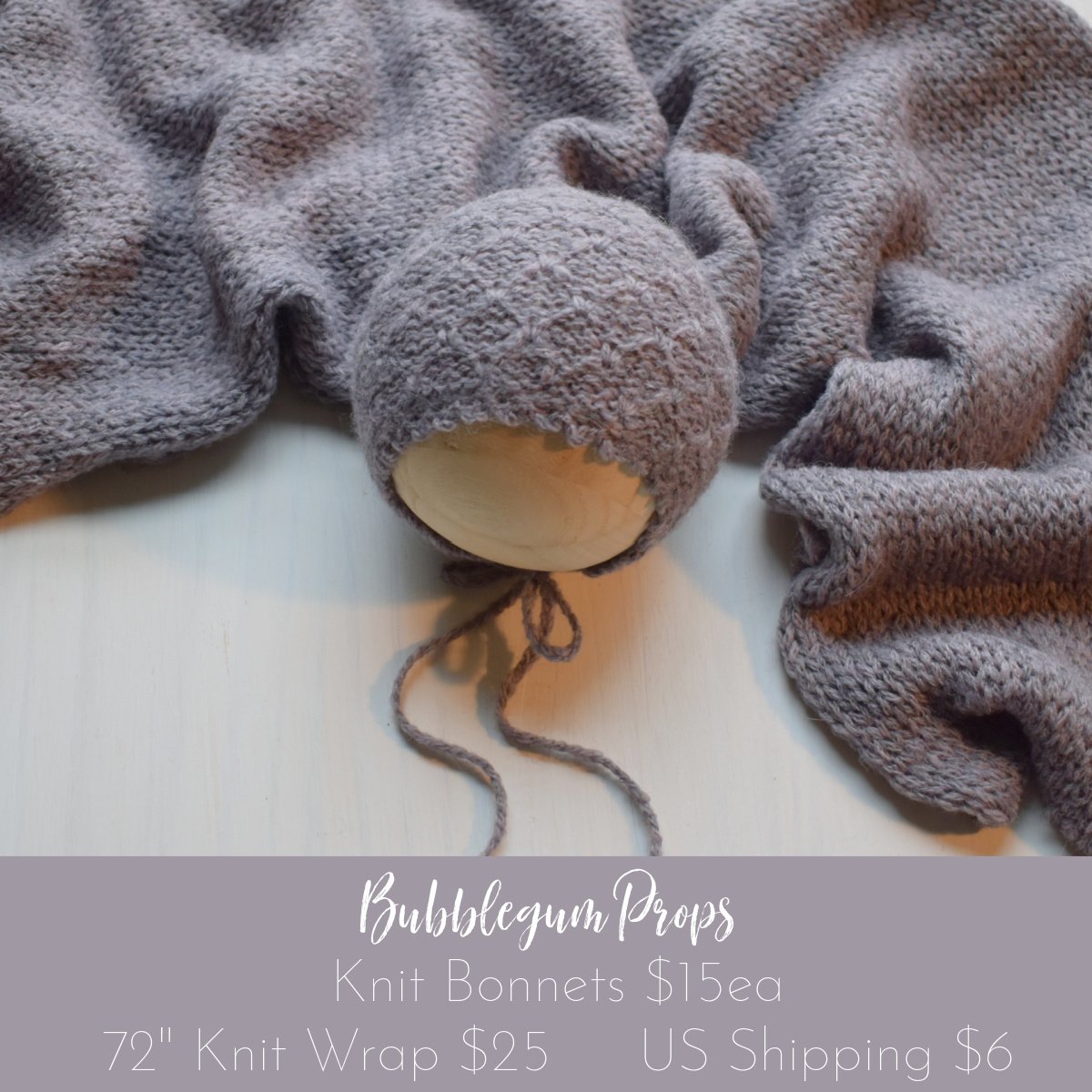 Image of Newborn Girly Textured Bonnet