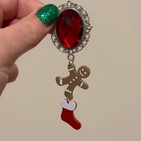 Red Gem Holiday Dangles (sizes 5/8-1”)
