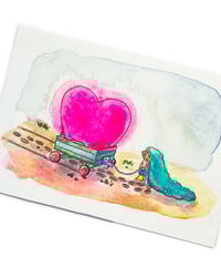 Image 1 of A6 - Le cœur qui déborde - illustration originale