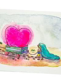 Image 3 of A6 - Le cœur qui déborde - illustration originale