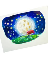 Image 1 of A5 - L'esprit et la lune - illustration originale