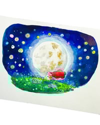 Image 3 of A5 - L'esprit et la lune - illustration originale