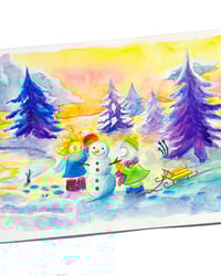 Image 1 of A5 - L'écharpe - illustration originale