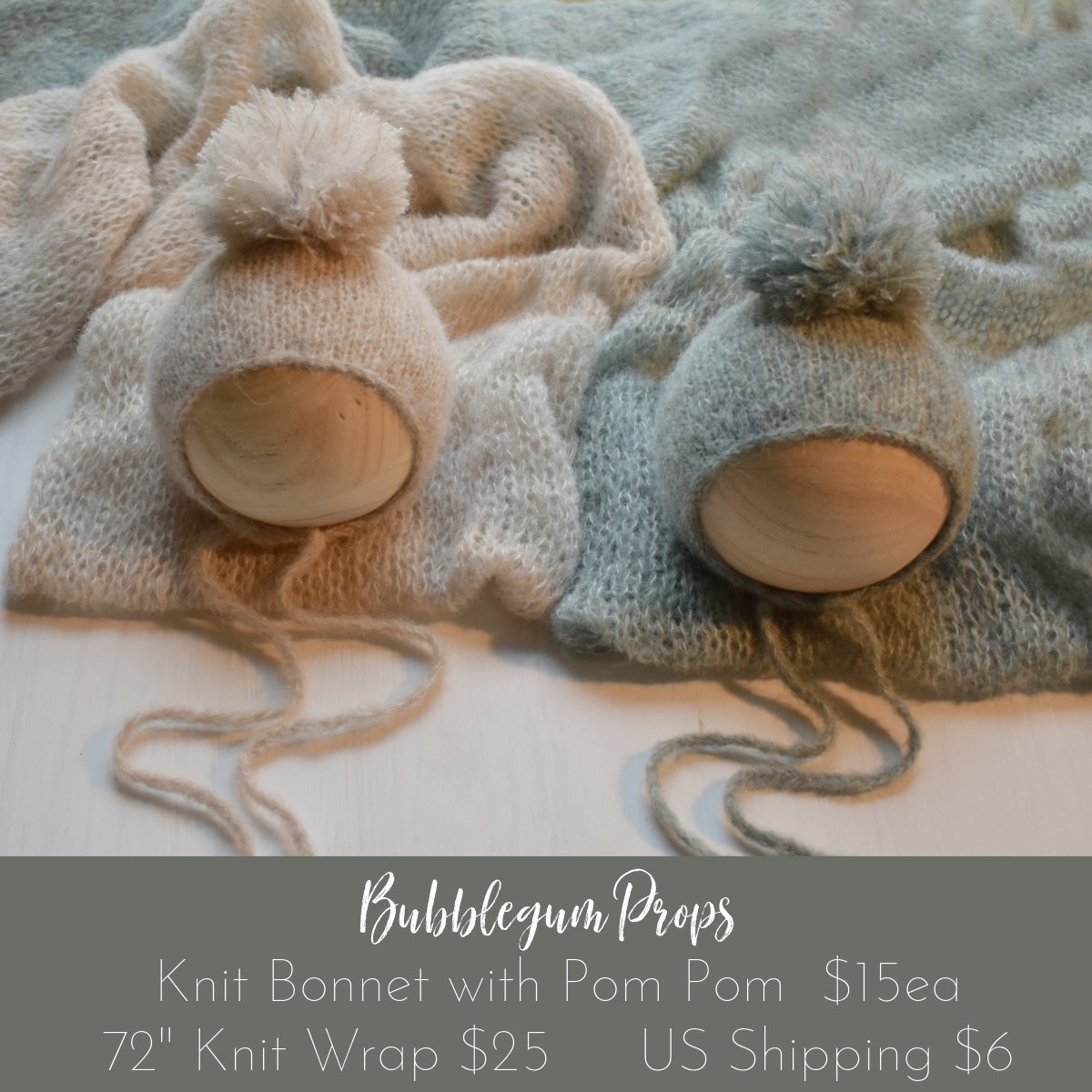 Image of Copy of Newborn Scalloped Bonnets