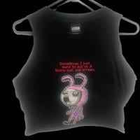 Image 1 of Pre worn vintage Roman dirge bunny suit crop top