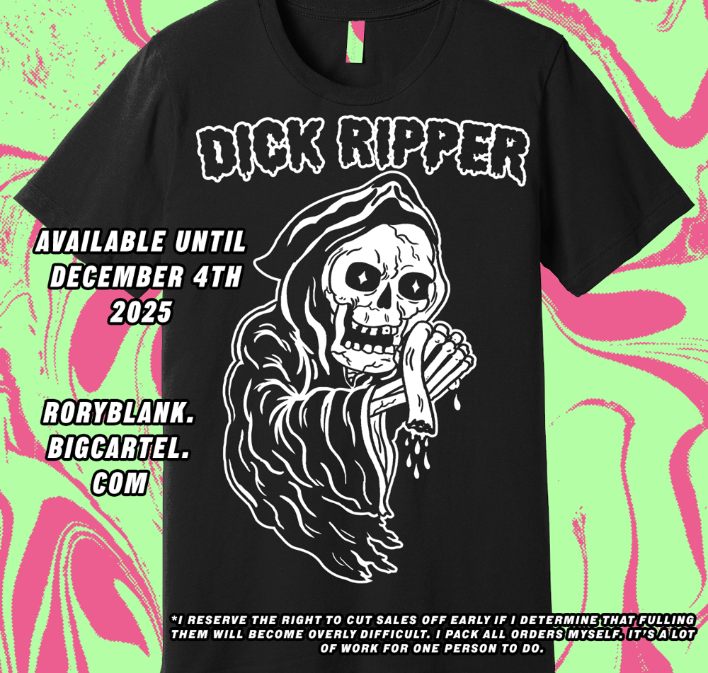 Image of Dick Ripper Reprint (Order by December 4 2025) - Black