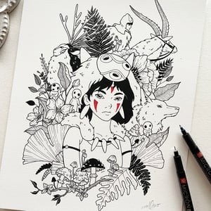 Image of Mononoke Hime, limited-edition fine art print
