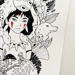 Image of Mononoke Hime, limited-edition fine art print