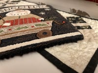 Image 4 of Snow Folk Primitive Punch Needle Decorative Folk Art Mat /Mini Rug~~