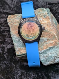 Image 1 of Celeste - Geometric Time Automatic Watch with Glow in the Dark Strap