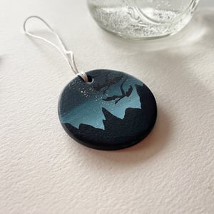 Image of Training Flight, hand-painted ceramic bisque ornament