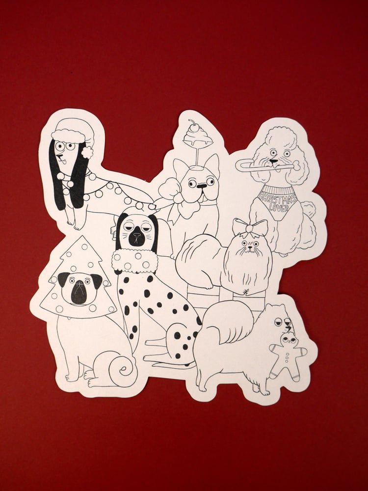 Image of BIG STICKER - ALL I WANT FOR CHRISTMAS IS DOGS