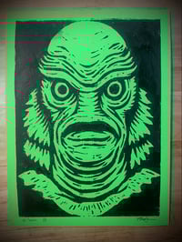 Image 2 of Gill Man Block Print