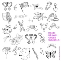 Image 2 of Hand-Drawn Queer Symbols Pack