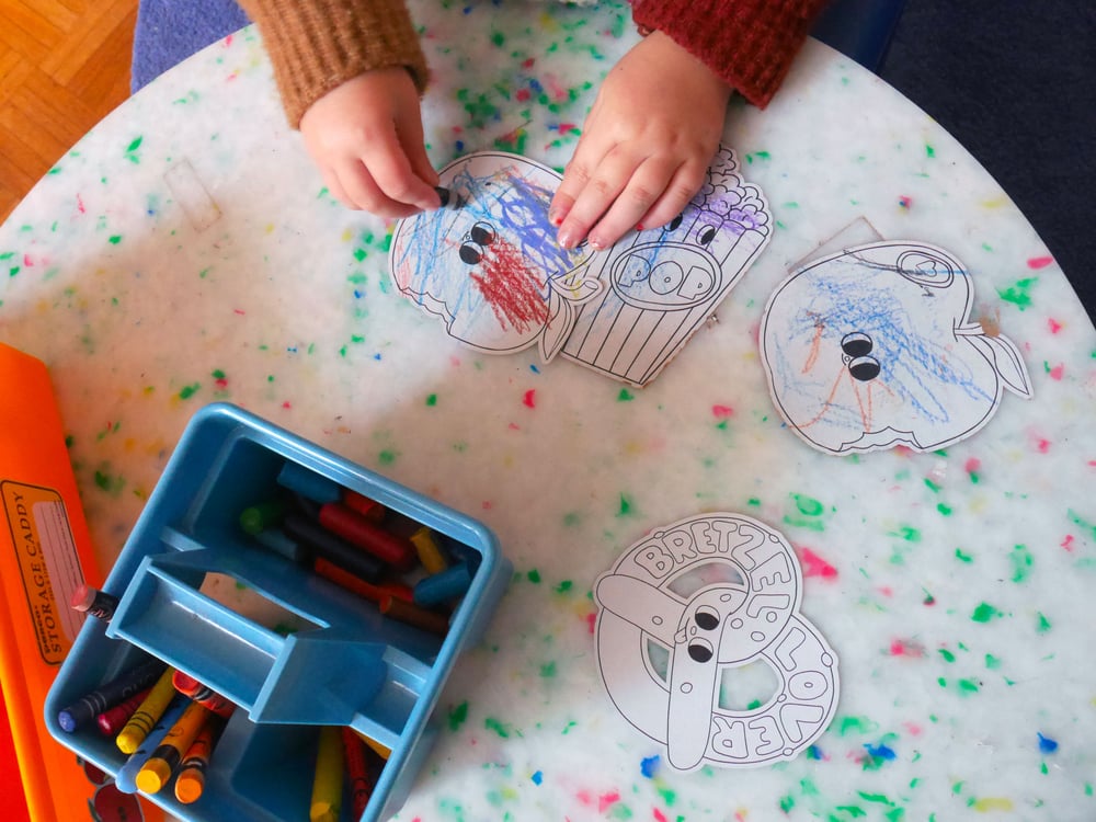 Image of BIG COLORING STICKER -  APPLE