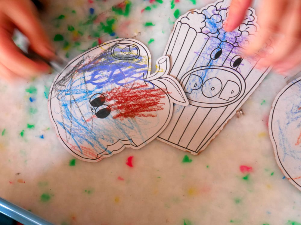 Image of BIG COLORING STICKER -  APPLE