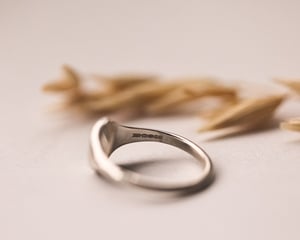 Image of Botanical Engraved Signet ring (made in silver or 9ct gold)