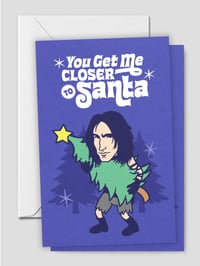 Image 1 of Closer to Santa Holiday Card (Set of 2)
