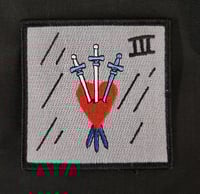 Image 1 of Three of Swords Tarot Card Patch