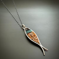 Image 1 of Orange Scales Pendant