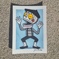 Image 2 of Mime Calavera Original Artwork ACEO 