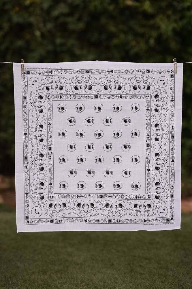 Image of Skully bandana (white) 