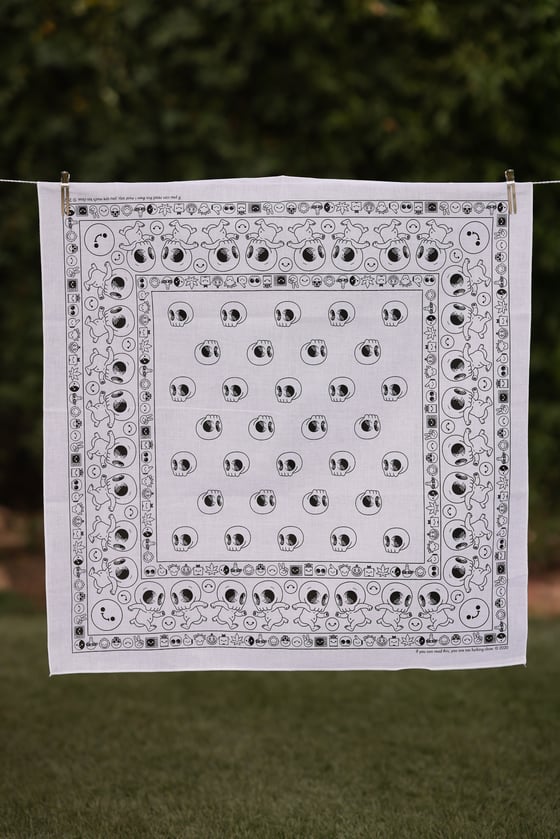 Image of Skully bandana (white) 