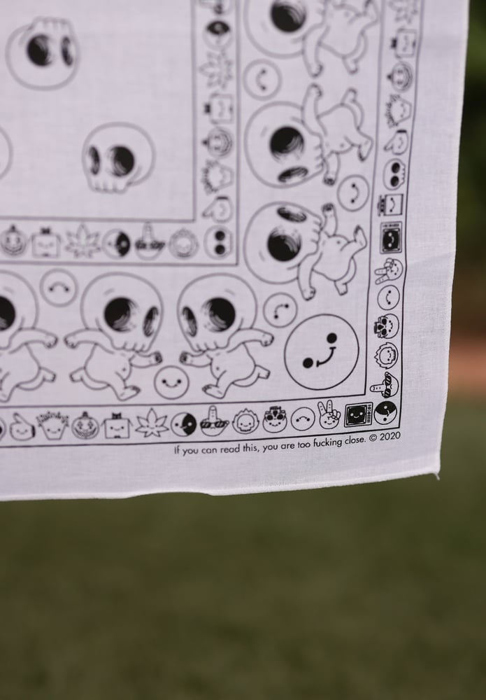 Image of Skully bandana (white) 