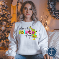 Image 1 of When I Feel Grinchy I Pray Christmas Sweatshirt | Christian Crewneck