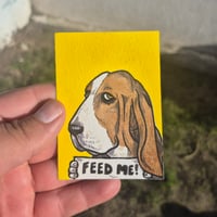 Image 2 of Basset Hound Original Artwork ACEO 