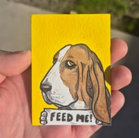 Image 3 of Basset Hound Original Artwork ACEO 