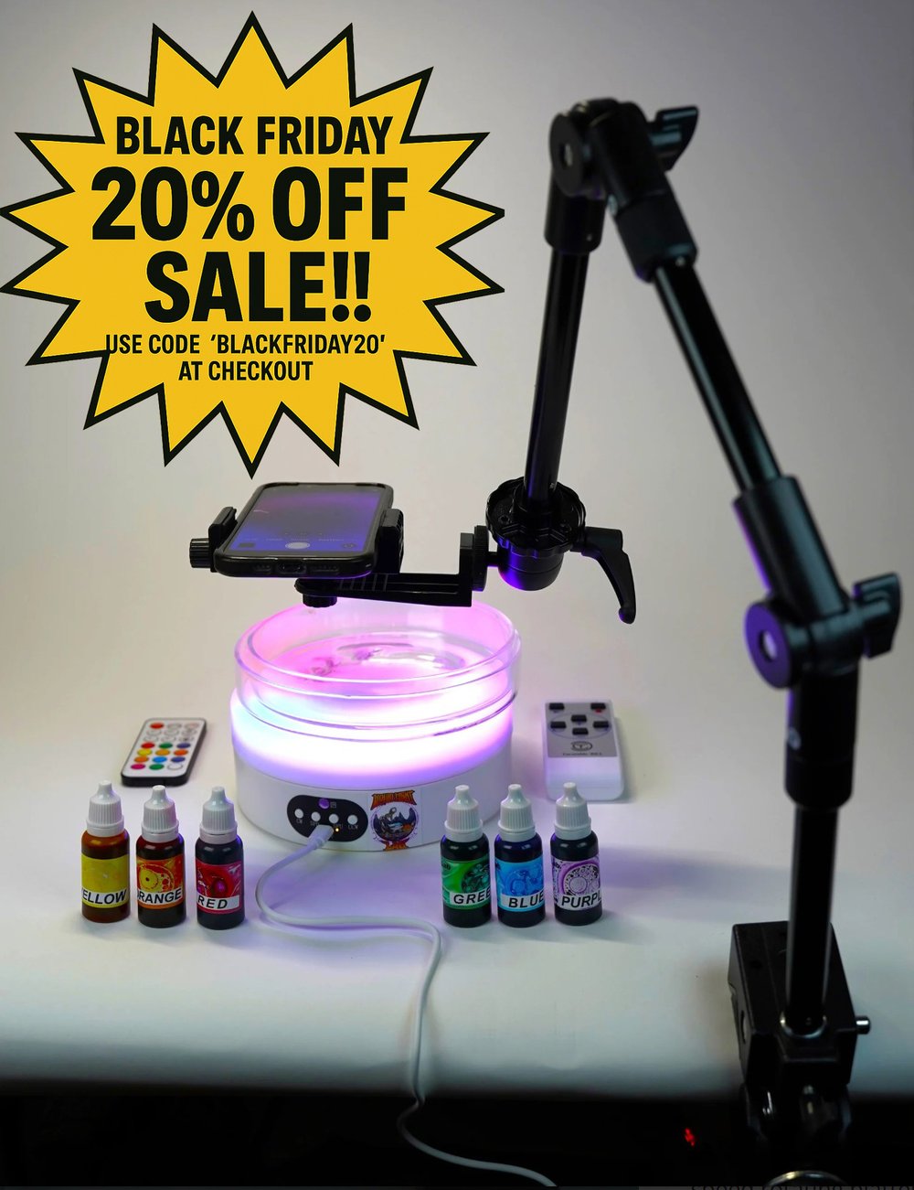 Image of "The Influencer" - Cell Phone Based Liquid Light Show Kit