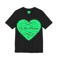 Image 1 of Tis the Season Holiday Heart T-Shirt, Christmas Tee, Festive T-Shirt