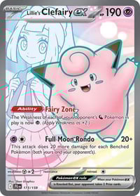 Lillie's Clefairy ex - 173/159 - SV09: Journey Together - Near Mint