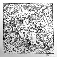 Image 1 of Mushroom Shelter in the Rain Original Art