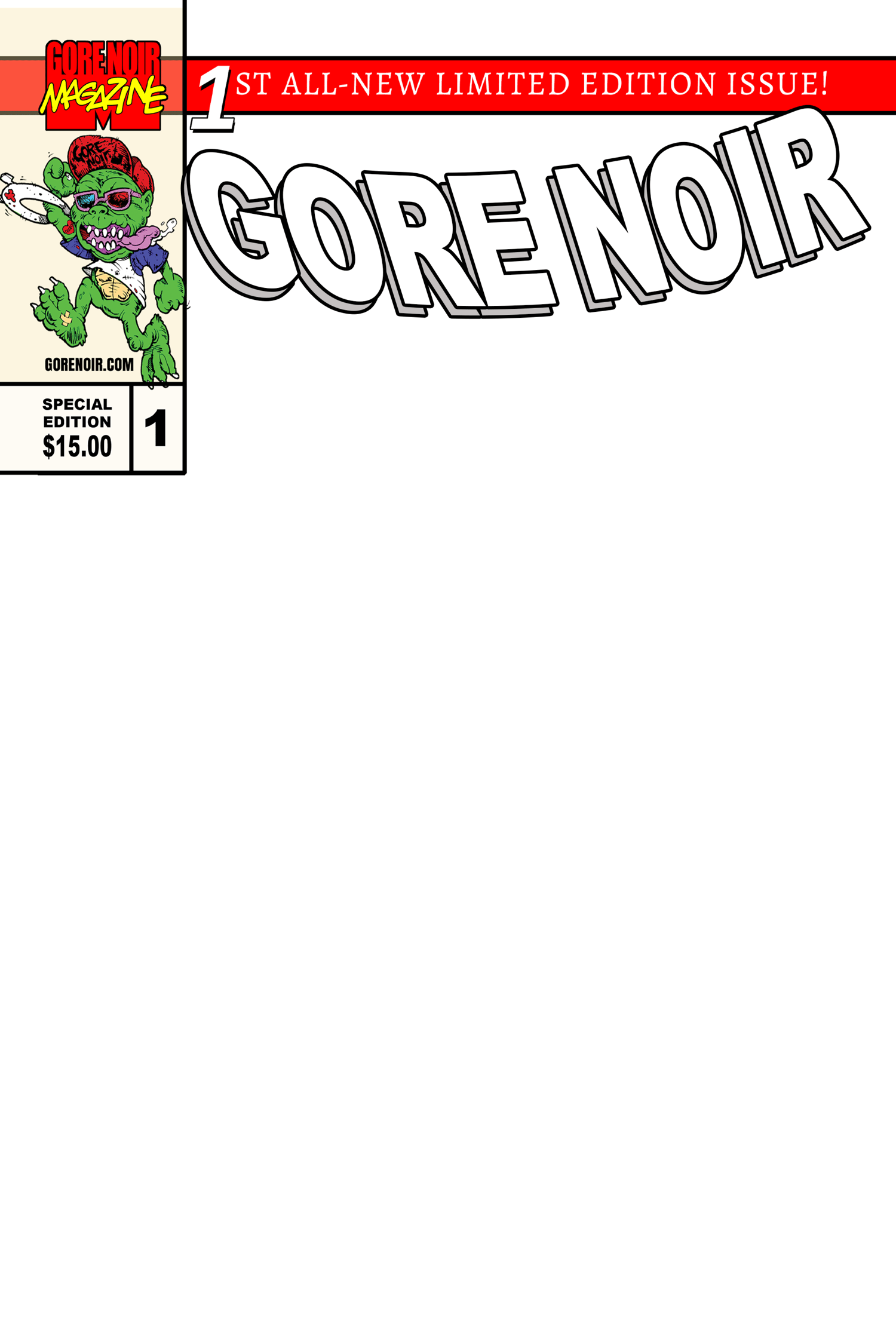 Image of Sketch Cover Terrifier Tribute Comic Sized Magazine LE