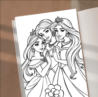 Image 1 of Enchanted Princesses Coloring Book