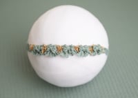 Image 6 of Sage Teal Leaf Snuggle Weave- Curated Colors set 